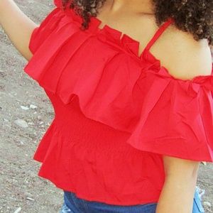 "Fuego" off the shoulder blouse